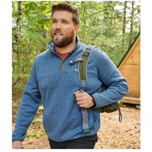 L.L. Bean Slightly Fitted Snap Pullover Sz 2XL Artic Blue